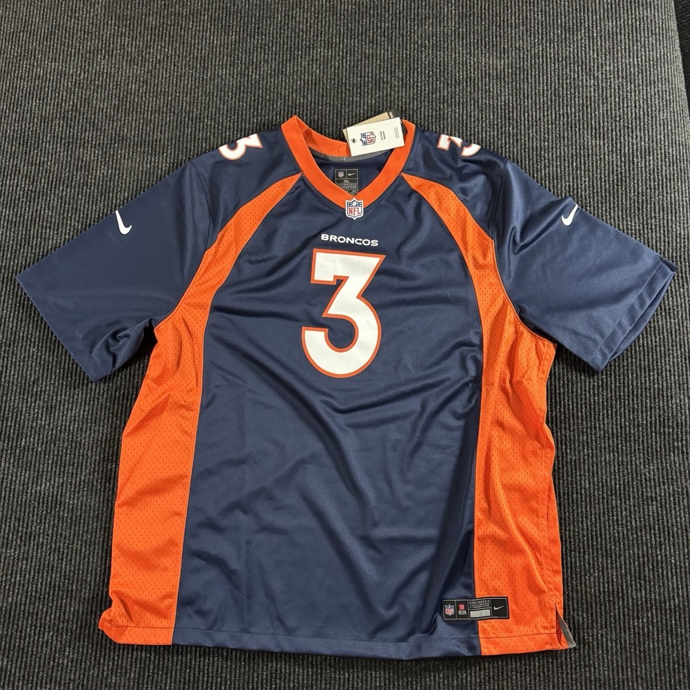 Russell Wilson Denver Broncos On Field Nike Jersey #3 Blue 3XL NWT